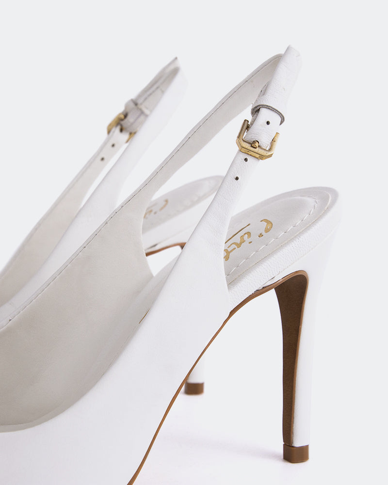 L'INTERVALLE Morisha Women's Shoe Slingback White Leather