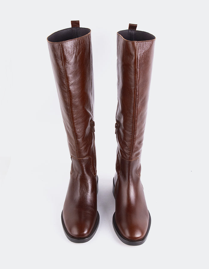 L'INTERVALLE Moyle Bottes à tige haute Chestnut Leather (7091028885584)