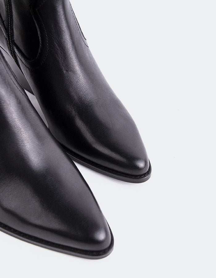 SHELLY SHEN Nashira Bottines western pour femme Noir