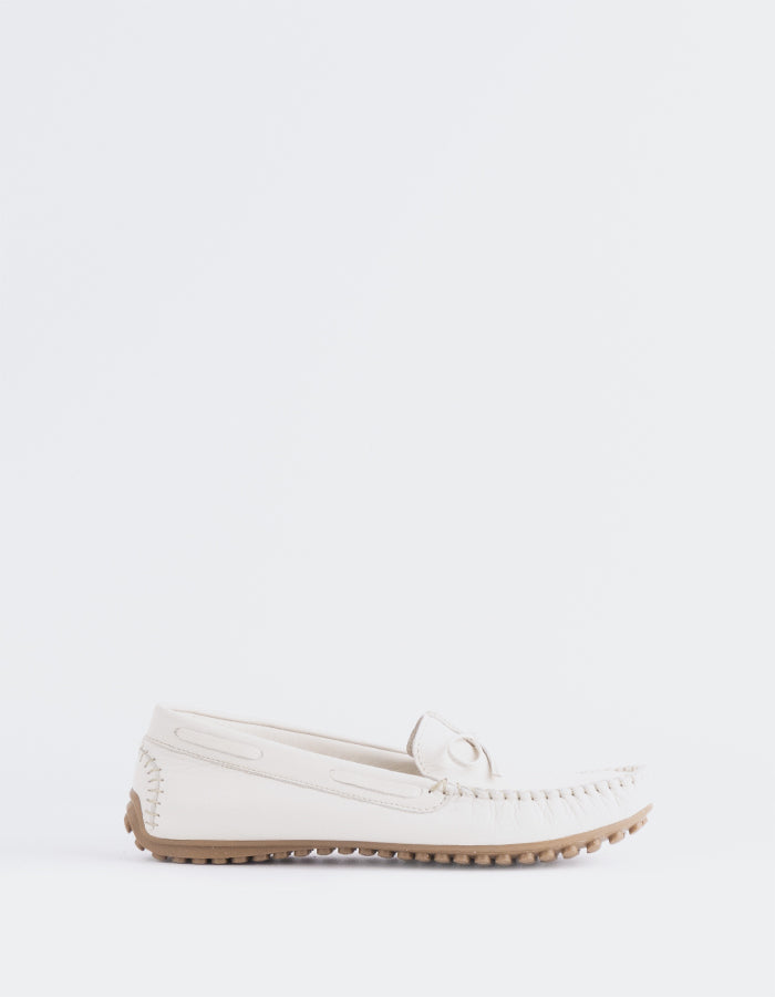 L'INTERVALLE Nhuna Femme Boat Chaussure Loafer Cuir Ice