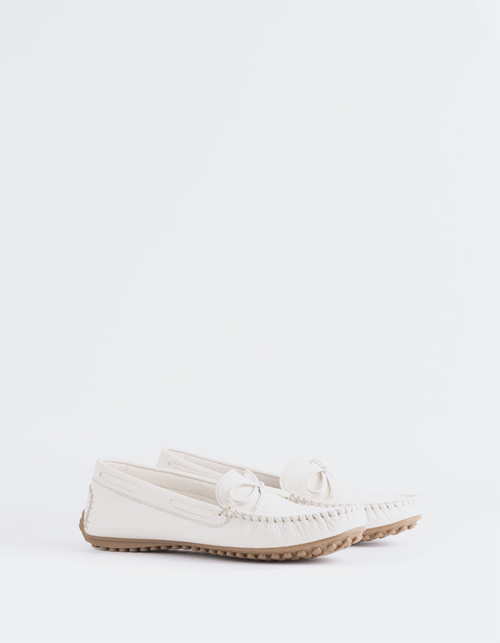 L'INTERVALLE Nhuna Femme Boat Chaussure Loafer Cuir Ice