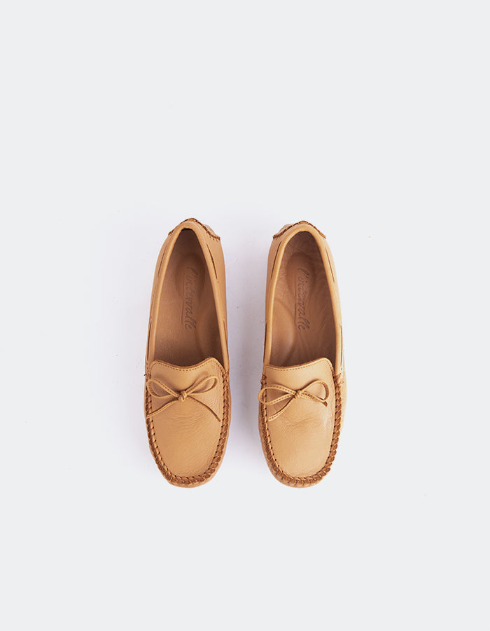 L'INTERVALLE Nhuna Femme Boat Chaussure Loafer Ocre Cuir