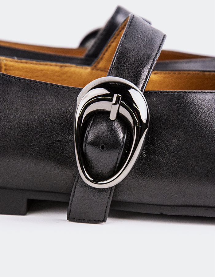 L'INTERVALLE Nikole Chaussures plates  Mary Jane pour femmes Chaussures plates Noir