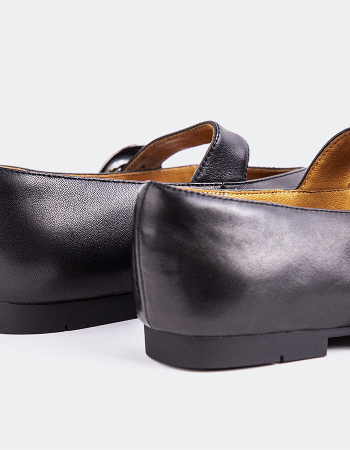 L'INTERVALLE Nikole Chaussures plates  Mary Jane pour femmes Chaussures plates Noir