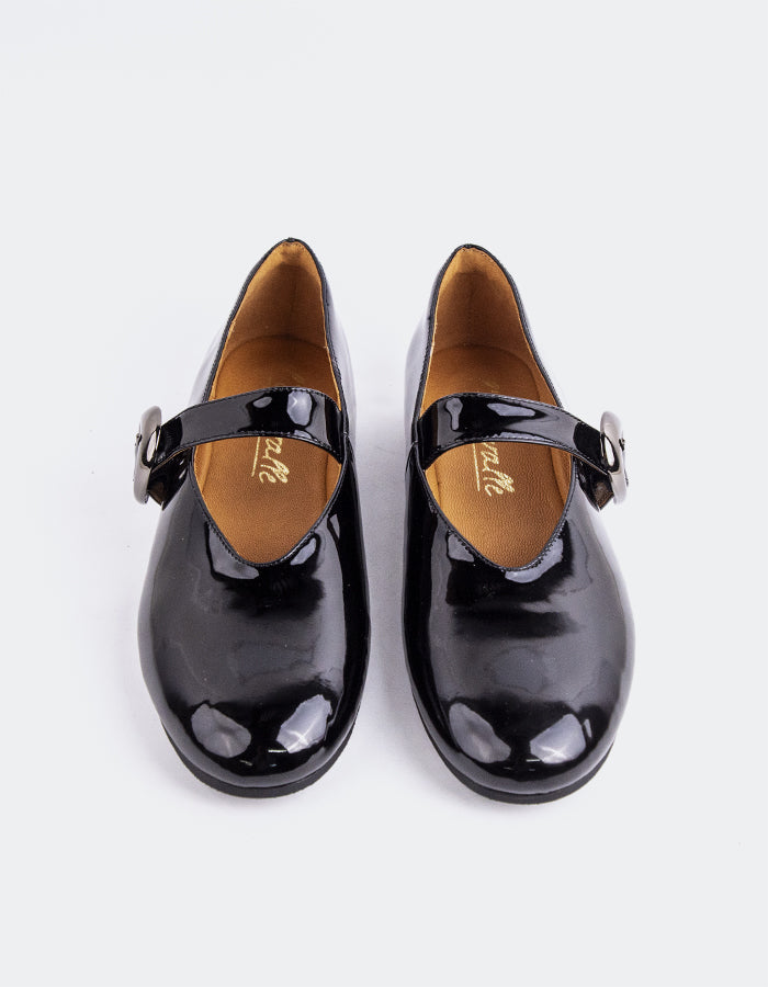 L'INTERVALLE Nikole Chaussures plates  Mary Jane pour femmeNoir Verni