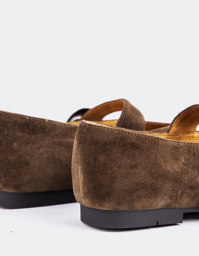 L'INTERVALLE Nikole Chaussures plates Mary Jane pour femmes Chaussures plates  Suède