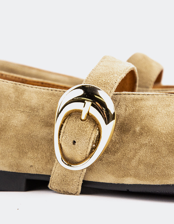 L'INTERVALLE Nikole Chaussures plates Mary Jane pour femmes Chaussures plates  Suède