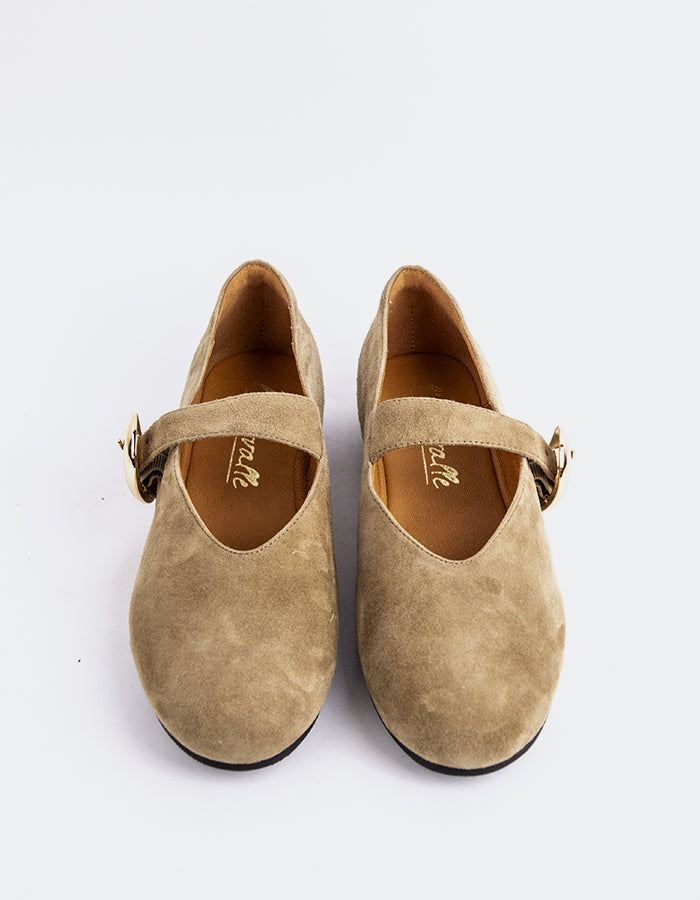 L'INTERVALLE Nikole Chaussures plates Mary Jane pour femmes Chaussures plates  Suède