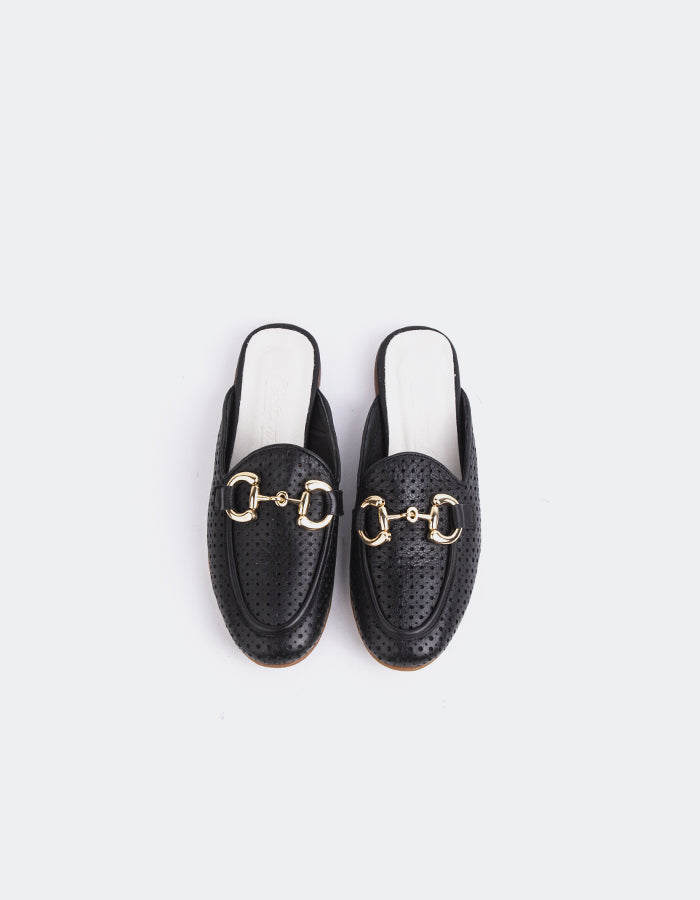 L'INTERVALLE Nineveh Women's Shoe Loafer Black Leather