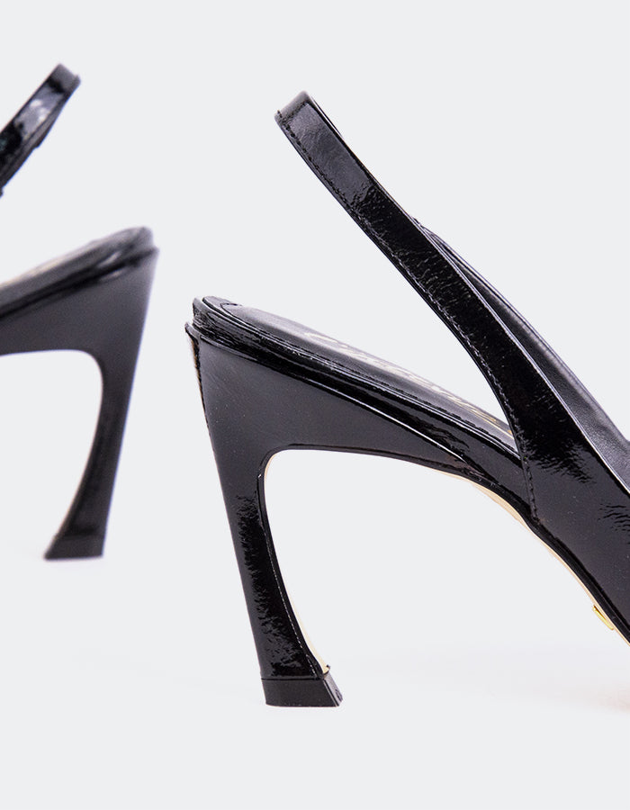 L'INTERVALLE Norwida Women's Slingback Shoe Black Naplack