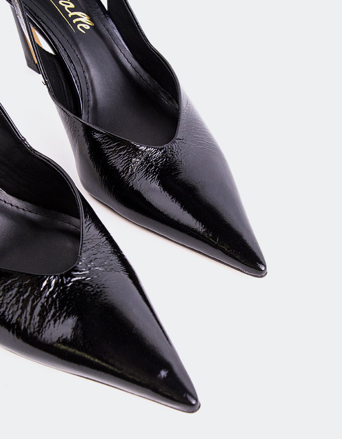 L'INTERVALLE Norwida Women's Slingback Shoe Black Naplack