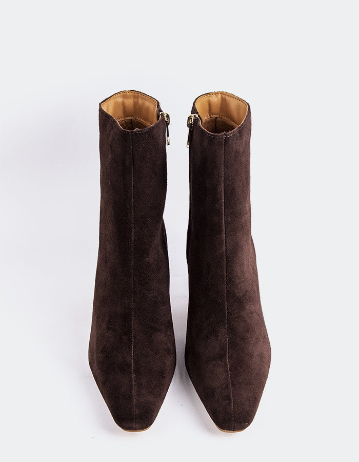 L'INTERVALLE Nosara Bottines pour femme Chocolat Suède