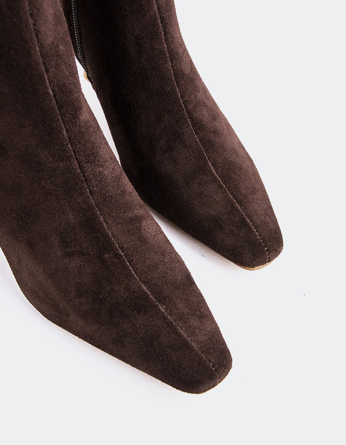 L'INTERVALLE Nosara Bottines pour femme Chocolat Suède