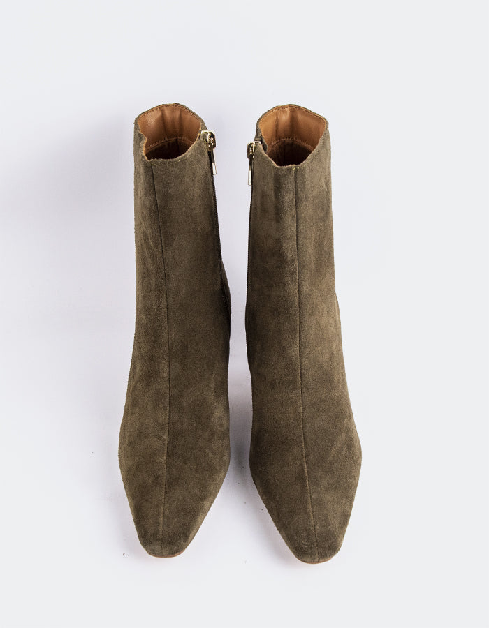 L'INTERVALLE Nosara Bottines pour femme Kaki Suède