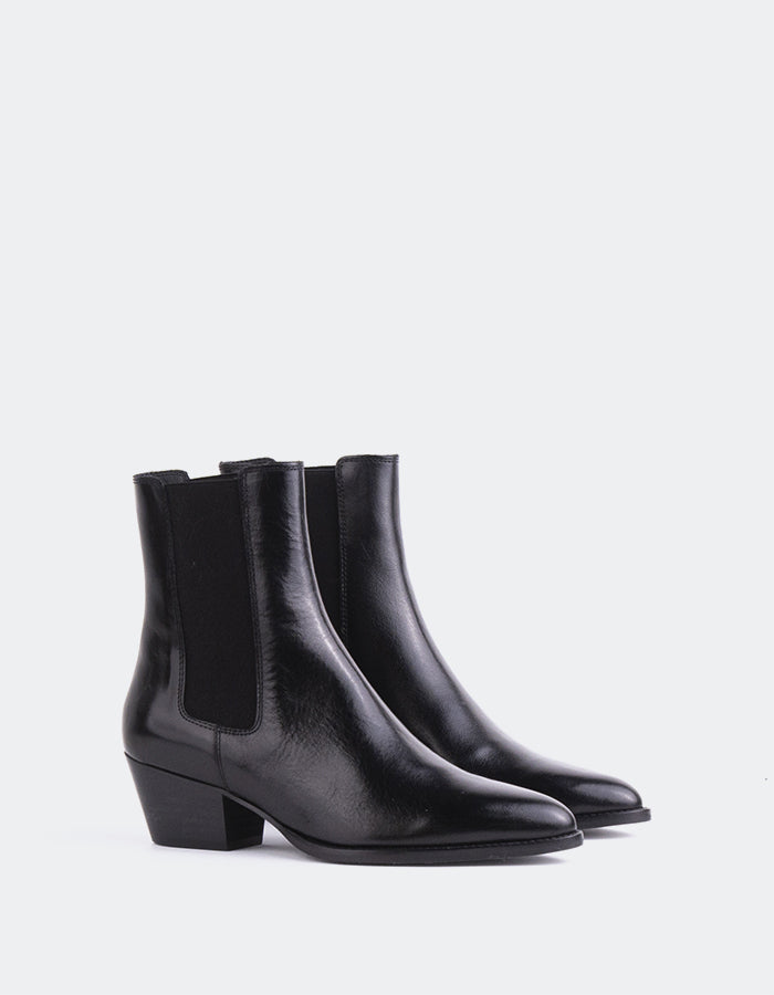 L'INTERVALLE Orsogna Bottines pour femmes Noir Cuir