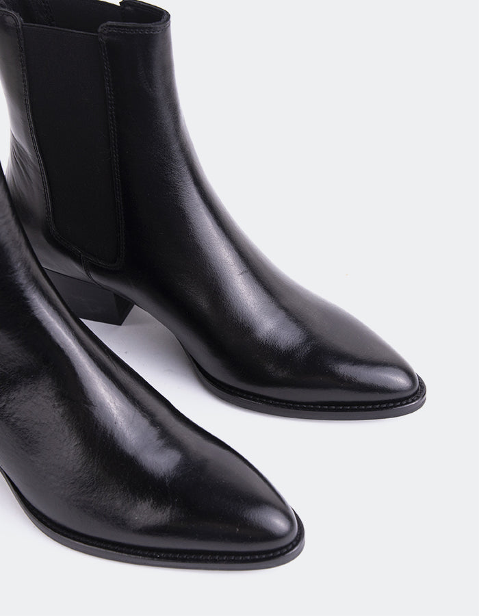 L'INTERVALLE Orsogna Bottines pour femmes Noir Cuir