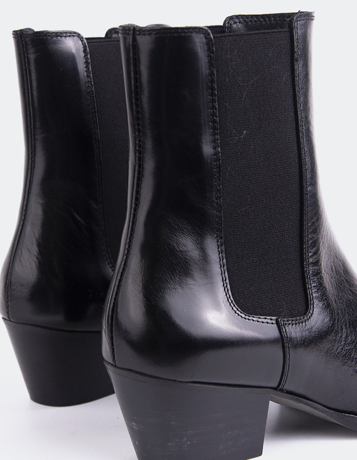 L'INTERVALLE Orsogna Bottes pour femmes en cuir Noir (7106080440400)