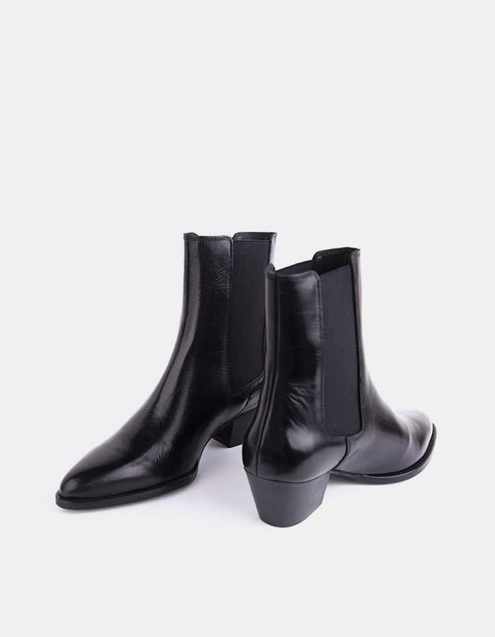 L'INTERVALLE Orsogna Bottines pour femmes Noir Cuir