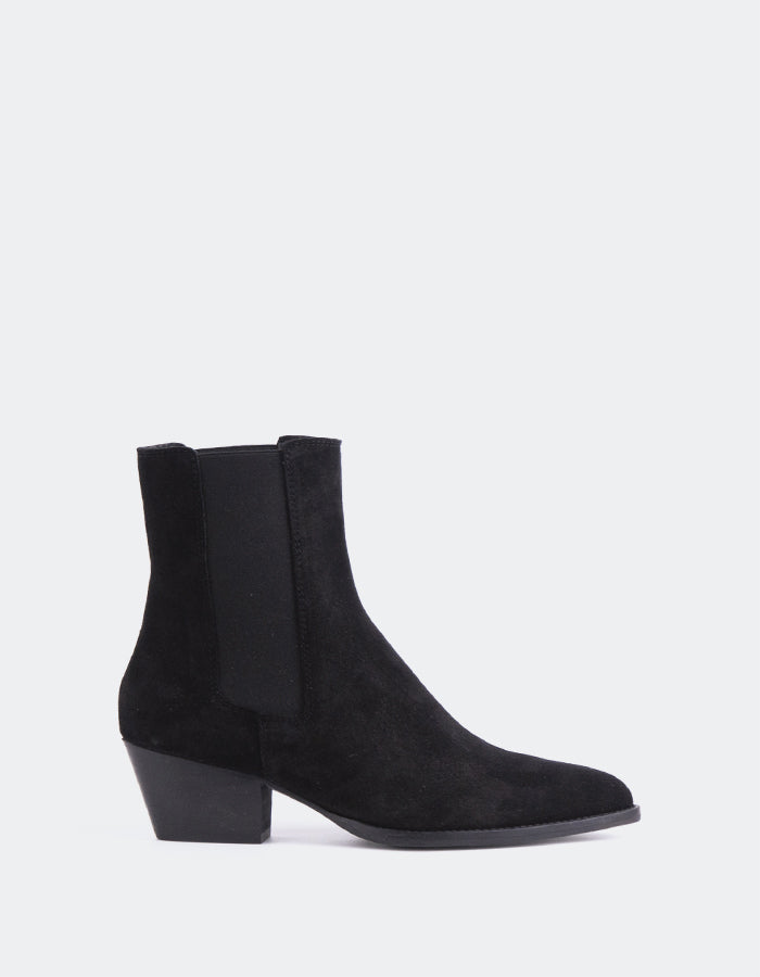 L'INTERVALLE Orsogna Bottines pour femmes Noir Suède (7106080473168)