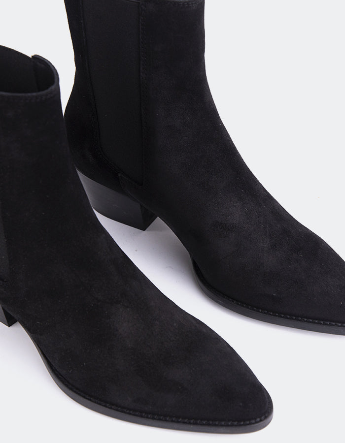 L'INTERVALLE Orsogna Bottines pour femmes Noir Suède