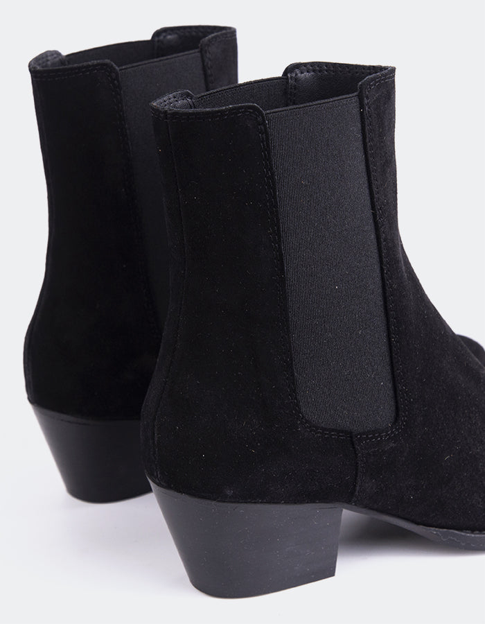 L'INTERVALLE Orsogna Bottines pour femmes Noir Suède