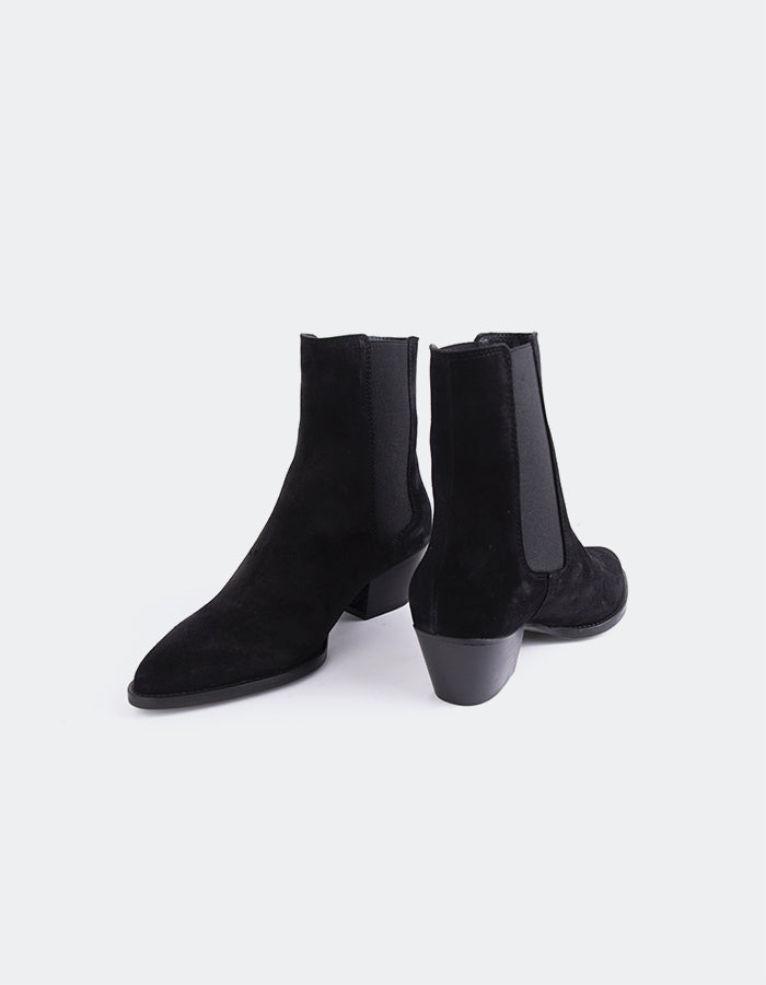 L'INTERVALLE Orsogna Bottines pour femmes Noir Suède