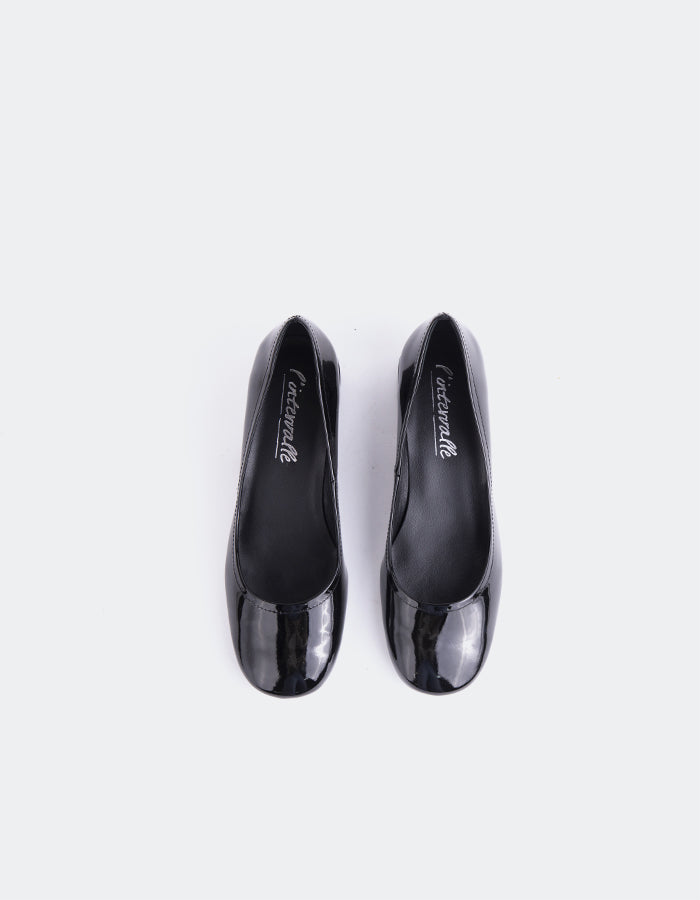 L'INTERVALLE Paisley Women's Pumps Black Patent