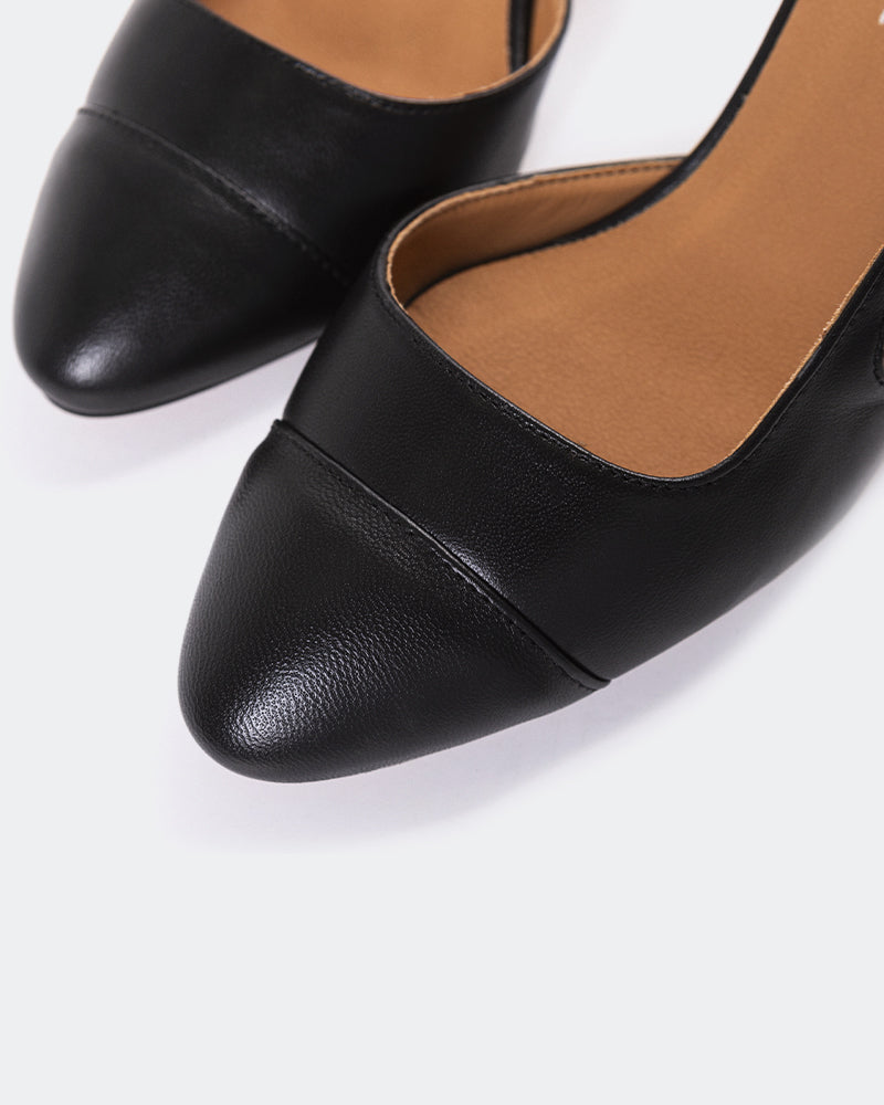 L'Intervalle Paris Women's Shoe Slingback Black Leather