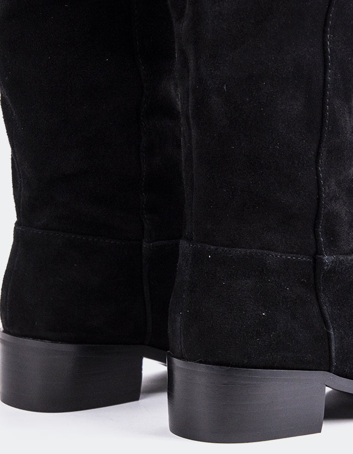 SHELLY SHEN Parrita Bottes hautes pour femmes Noir Suède