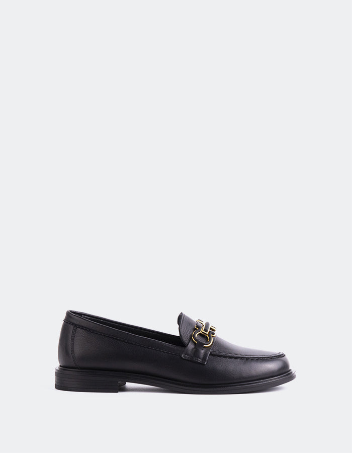 L'INTERVALLE Patsy Women's Horsebit Loafer Black Leather