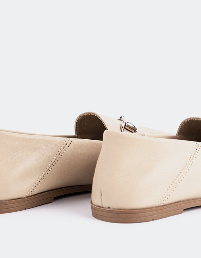 L'INTERVALLE Phyllis Women's Loafer Shoe Taupe Leather