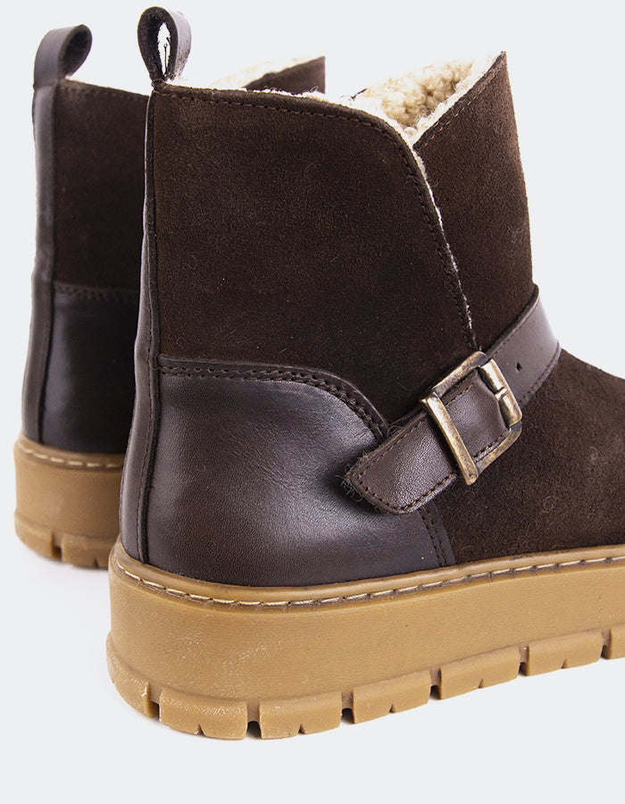 L'INTERVALLE Plorin Bottes d'hiver pour femmes Brun Suède  (7139453173840)