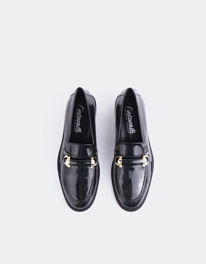 L'INTERVALLE Prato Women's Loafers Black Leather