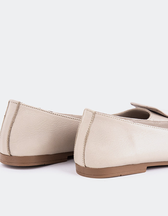 L'INTERVALLE Prianca Women's Ballerina Shoe Grey Leather