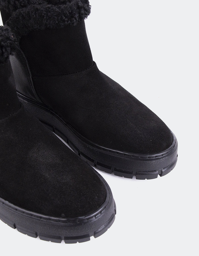 L'INTERVALLE Primord Bottes d'hiver pour femmes Noir Suède (7139453239376)