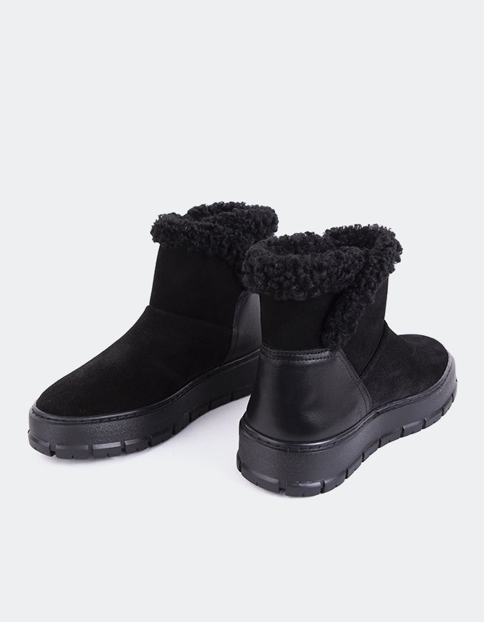 L'INTERVALLE Primord Bottes d'hiver pour femmes Noir Suède  (7139453239376)