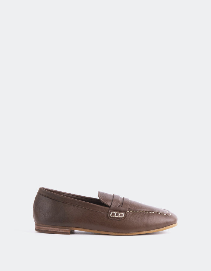 L'INTERVALLE Prism Loafer Femme Brun Cuir