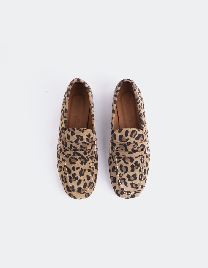 L'INTERVALLE Prism Loafer Femme Cuir Léopard