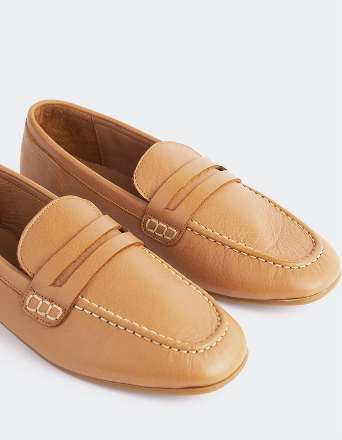 L'INTERVALLE Prism Loafer Femme Ocre Cuir