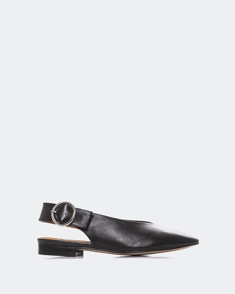L'INTERVALLE Quarry Women's Shoe Slingback Black Leather