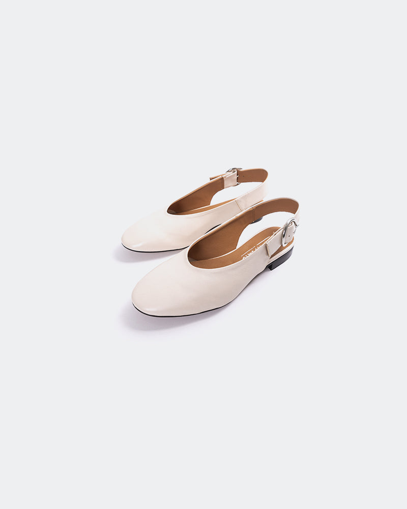 L'INTERVALLE Quarry Women's Shoe Slingback Off White Leather