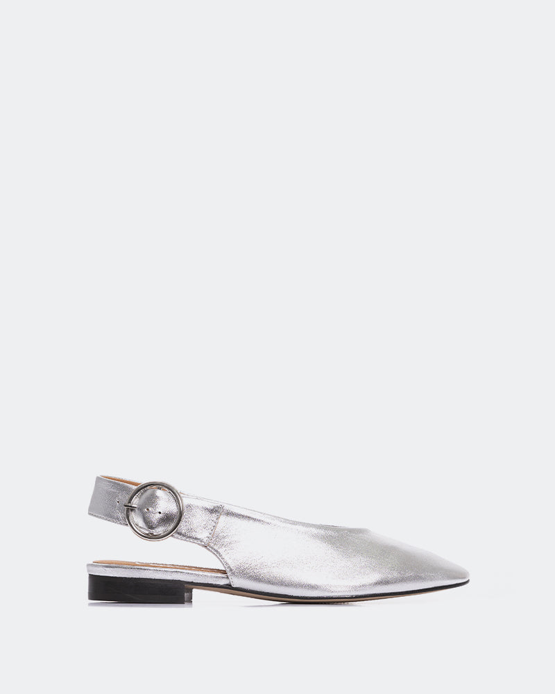 L'INTERVALLE Quarry Women's Shoe Slingback Silver Leather