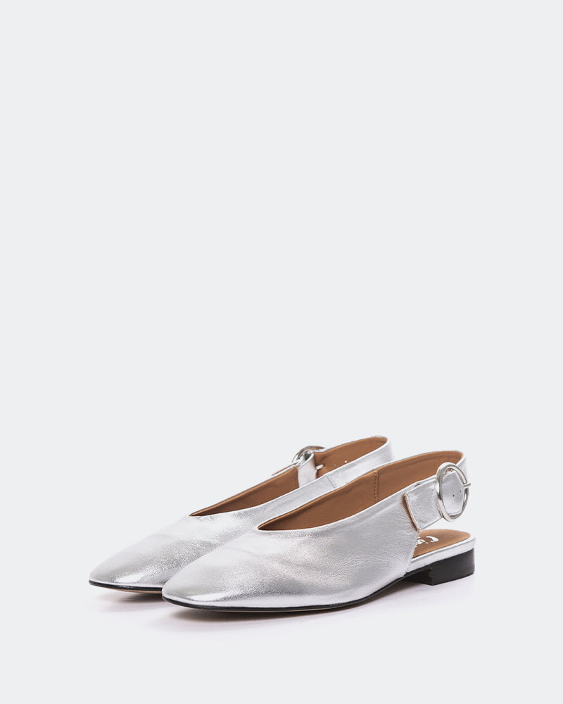 L'INTERVALLE Quarry Women's Shoe Slingback Silver Leather