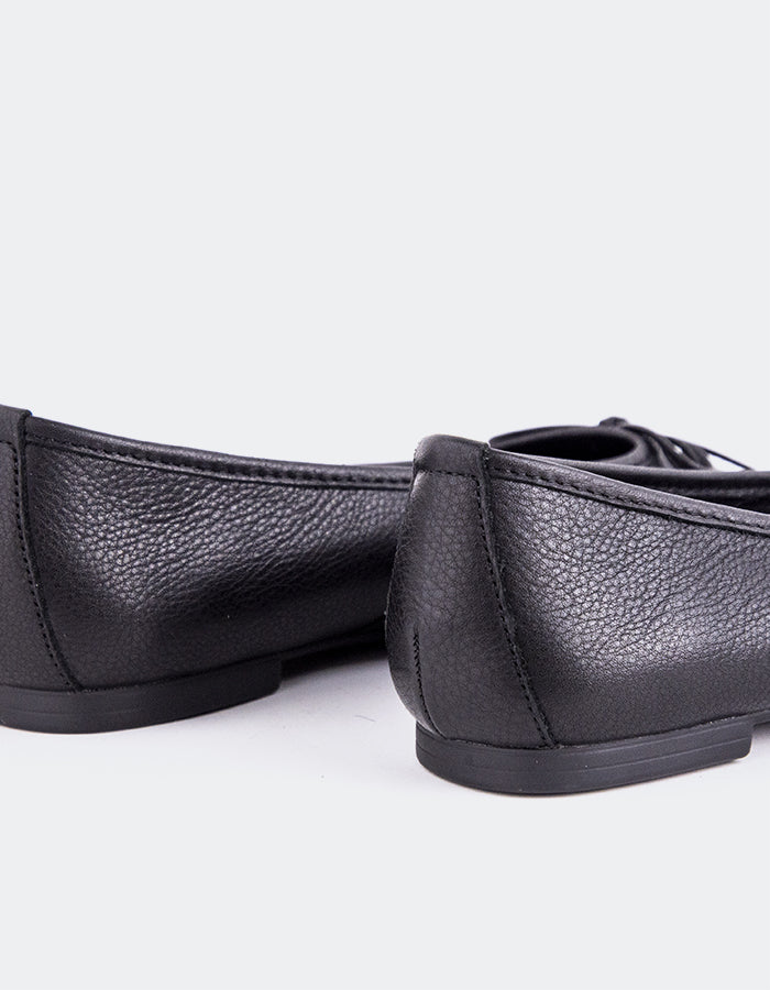 L'INTERVALLE Ramesses Ballerine Femme Chaussures plates Noir Cuir