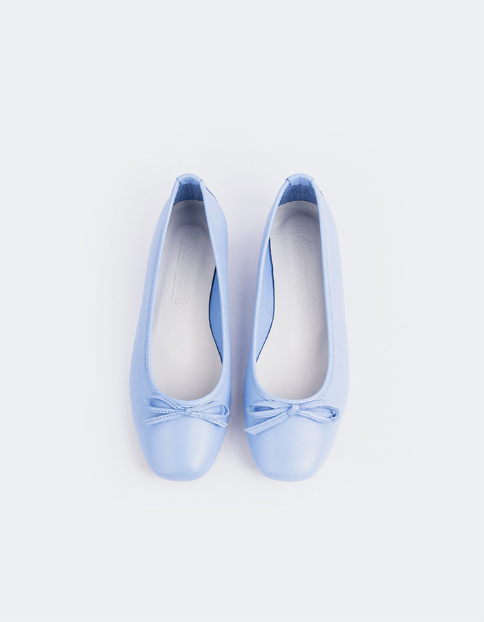   L'INTERVALLE Ramesses Women's Ballerina Flat Shoe Light Blue Leather