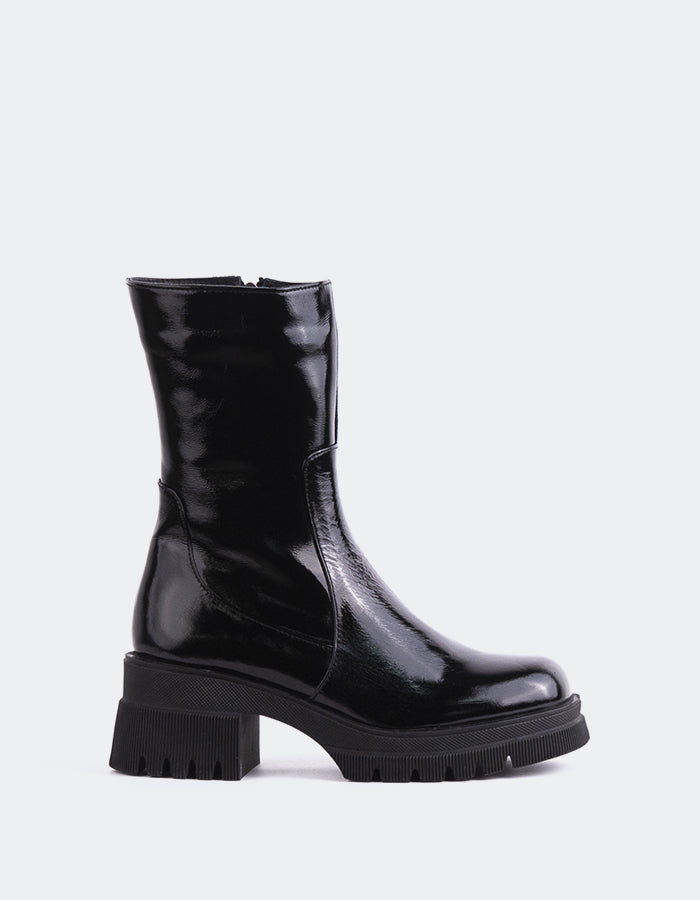 L'INTERVALLE Raphy Bottines pour femmes Noir Verni