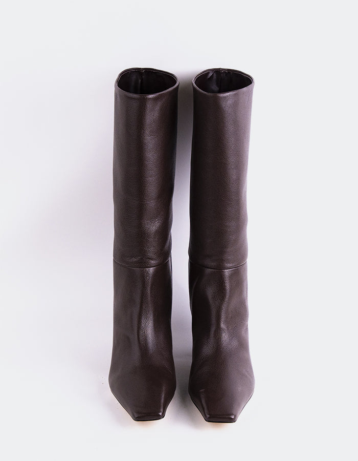 L'INTERVALLE Renesme Bottes à tige haute Bottes Brun Cuir