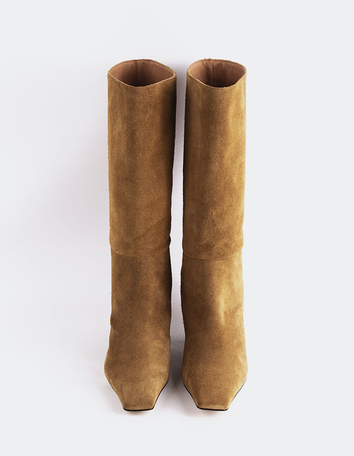 L'INTERVALLE Renesme Bottes à tige haute Bottes Chameau Suède