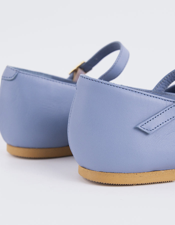 L'INTERVALLE Reubena Women's Mary Jane Shoes Blue Leather