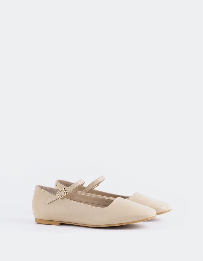 L'INTERVALLE Reubena Women's Mary Jane Shoes Nude Leather